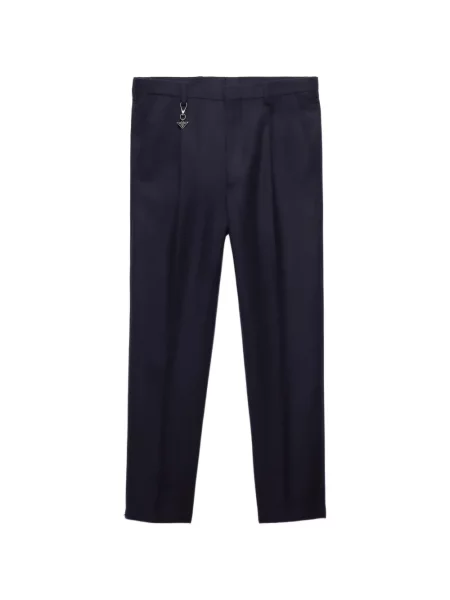 Pantaloni Prada de lână albastru