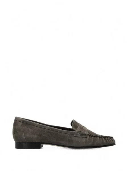 Pantofi loafer Aeyde din piele de căprioară maro