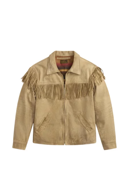 Geacă Ralph Lauren Rrl cu franjuri din piele de căprioară