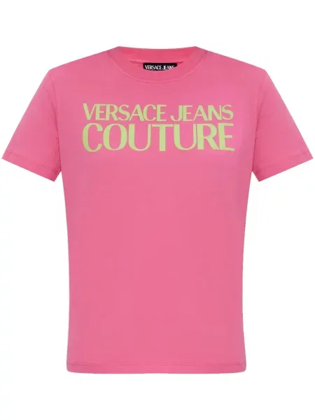 Tricou Versace Jeans Couture cu imagine roz