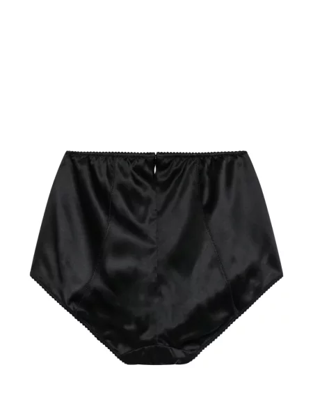 Σατέν κλασικά σλιπ Dolce & Gabbana με ψηλή μέση μαύρο