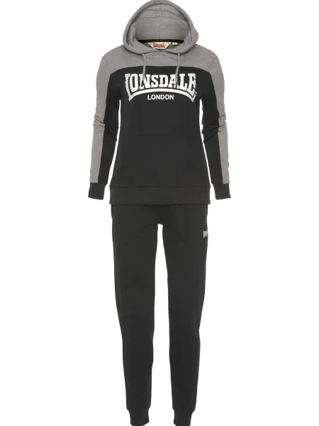 LONSDALE Trenirka za tek siva / črna bela