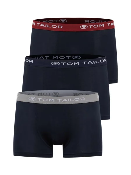 TOM TAILOR Boksarice marine / siva / vinsko rdeča bela
