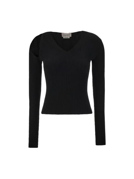 Sweter Alexander Mcqueen wełniany czarny