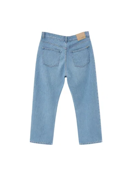 Jeansy straight leg Canali niebieskie