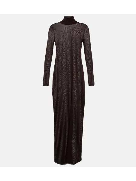 Dzianinowa maksi sukienka maxi Alaã¯a garniturowa czarna