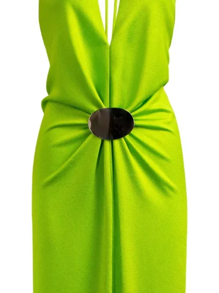 Halter nyakú maxi ruha Silvia Tcherassi zöld