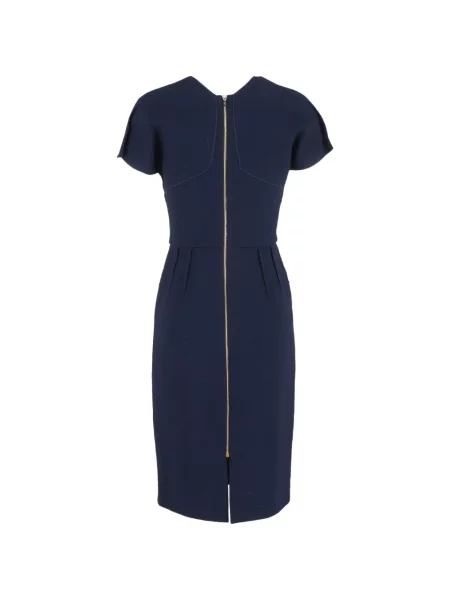 Rochie Roland Mouret de lână de costum albastru