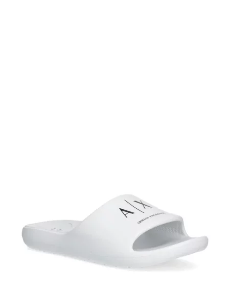 Papuci Armani Exchange cu imagine alb