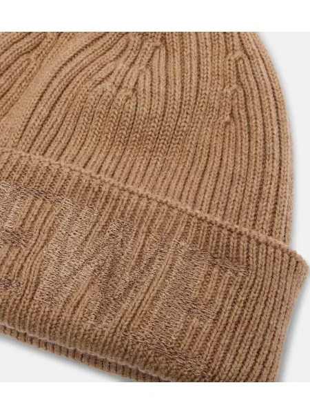 Căciulă Loewe cu broderie de lână bej