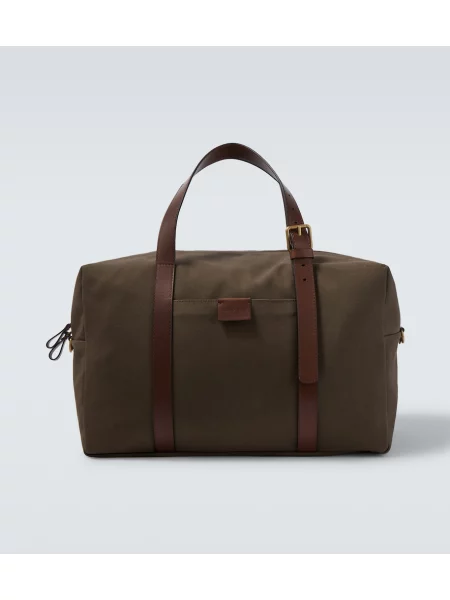 Usnjena torba Giorgio Armani zelena