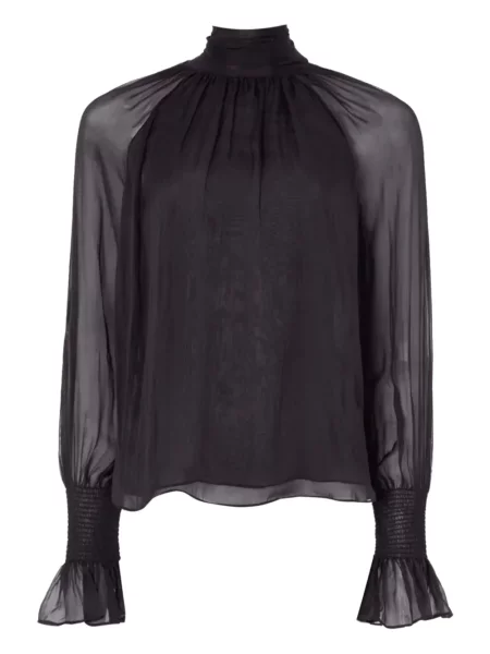 Bluză Temperley London cu volane negru