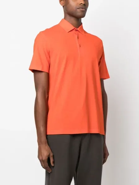 Scurt tricou polo Herno portocaliu