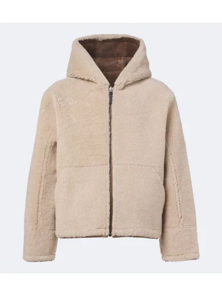 Reversibil geanta de piele Yves Salomon bej