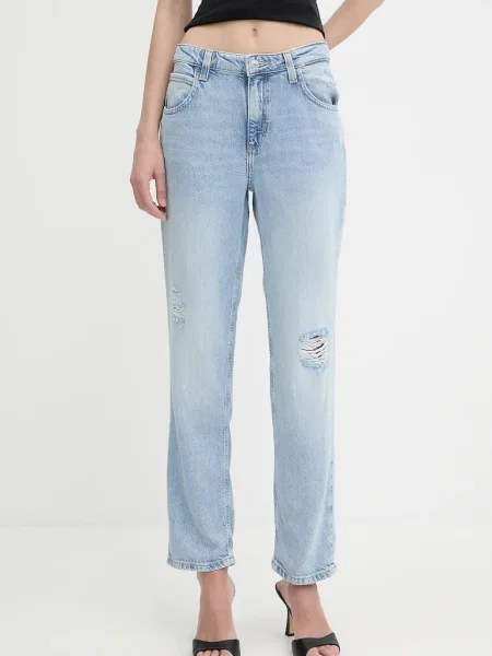 Дънки Guess CELIA със стандартна талия синьо