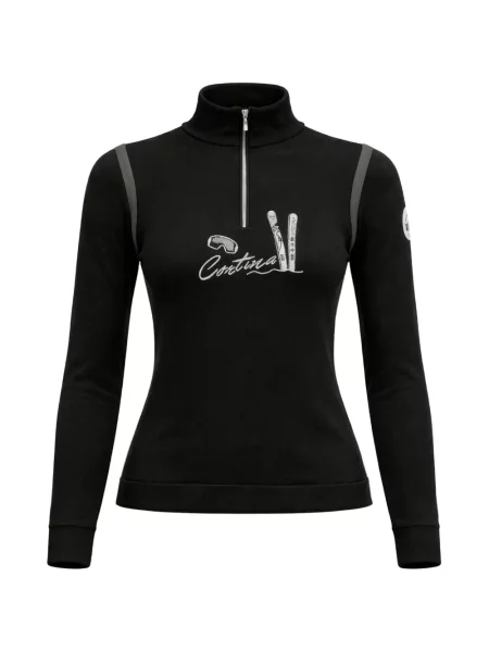 Dzianinowy top Newland prążkowany czarny