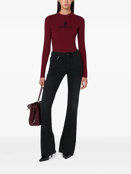 Pulover Balenciaga cu imagine roșu