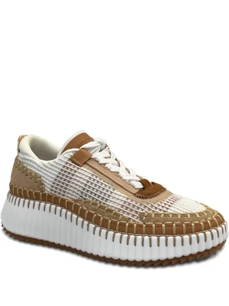 Sneakerși Chloé cu platformă alb