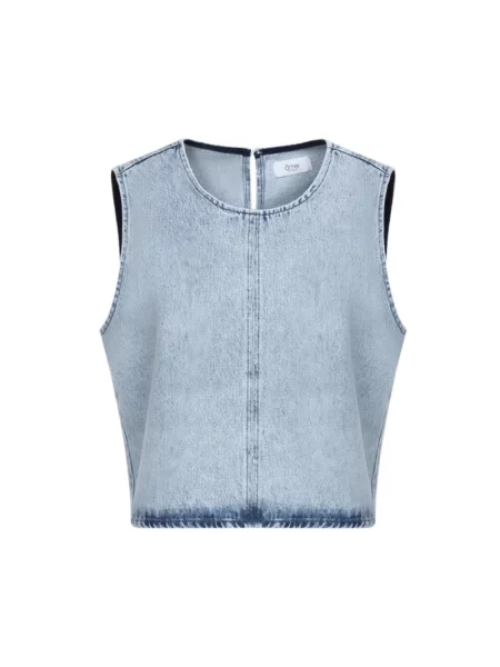 Top âme bez rękawów niebieski