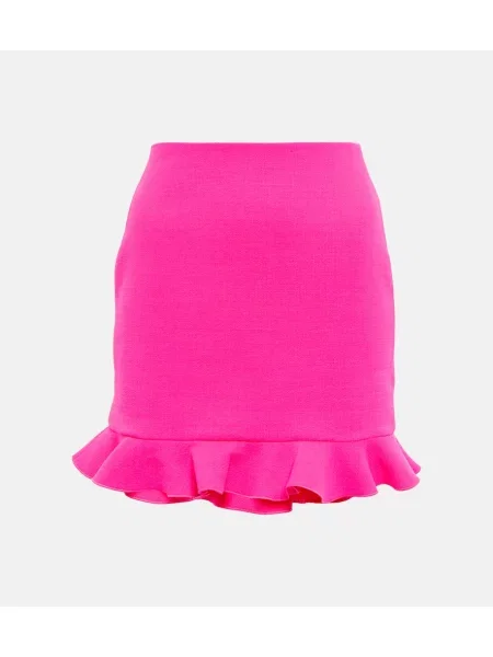 Spódnica David Koma wełniana różowa