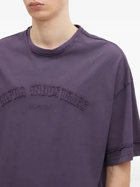 Tricou Alpha Industries cu broderie violet