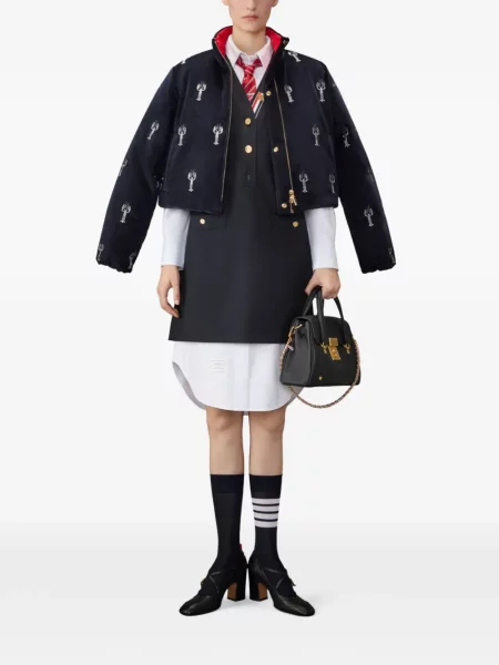 Reversibil geacă Thom Browne albastru