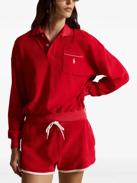 Кожени чорапи Polo Ralph Lauren с отворена пета с пейсли десен бяло