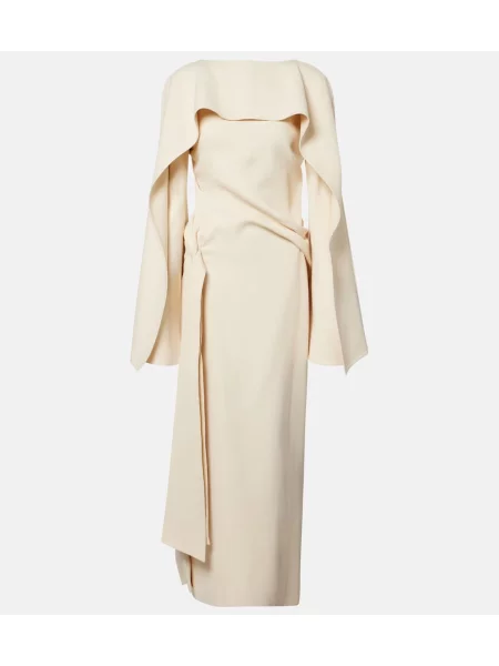 Rochie midi Khaite drapată alb