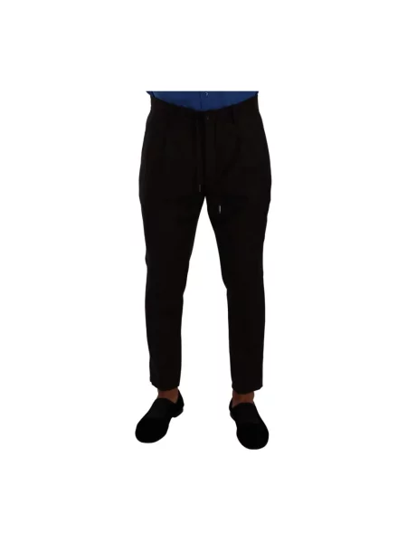 Joggery Dolce And Gabbana wełniane brązowe
