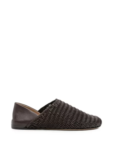 Papuci tip mules Jw Anderson din piele maro
