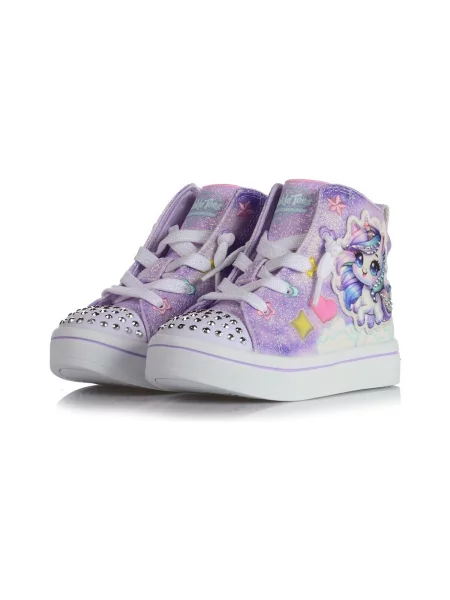 Členkové topánky Skechers biela