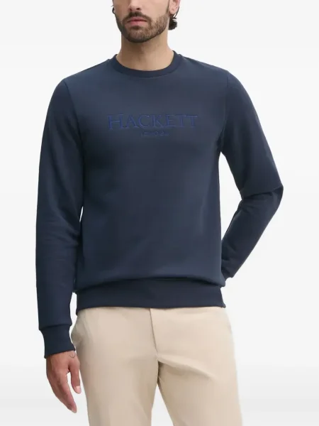Hanorac Hackett cu broderie albastru