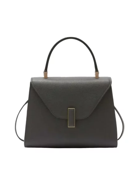 Mała mały torebka skórzana Valextra skórzana szara