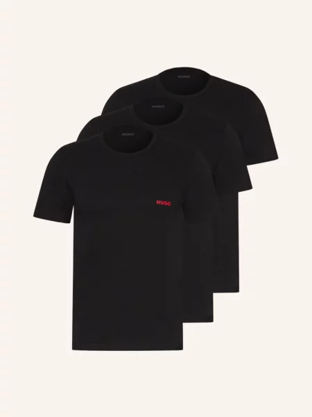 Hugo T-Shirt 3 Szt. schwarz czarna