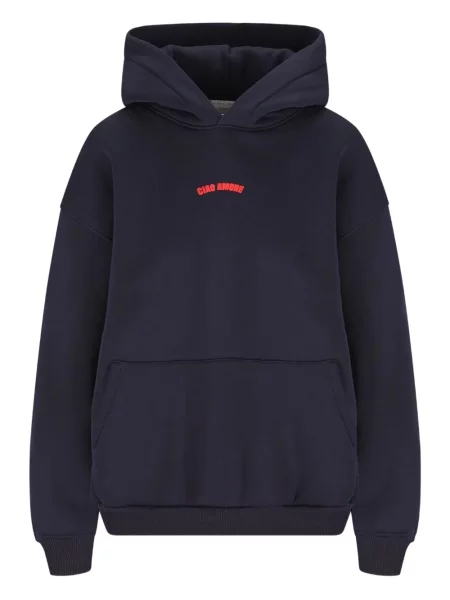 Hanorac cu glugă Giada Benincasa cu imagine albastru