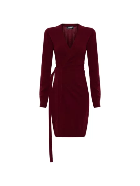 Rochie mini Dsquared2 cu legături plic roșu