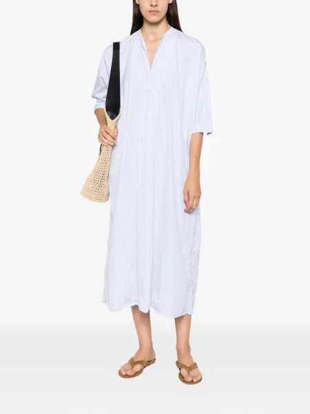 Lung rochie midi Daniela Gregis cu dungi alb