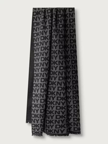 DKNY fular pentru femei din vâscoză negru