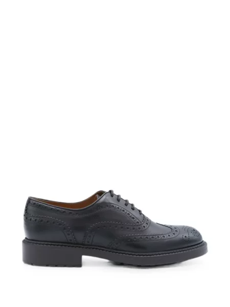 Brogues Doucal's cu șireturi din piele negru