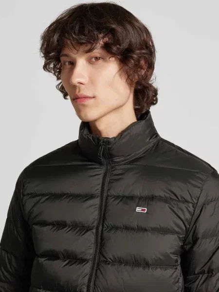 Długa kurtka jeansowa Tommy Jeans z długim rękawem czarna