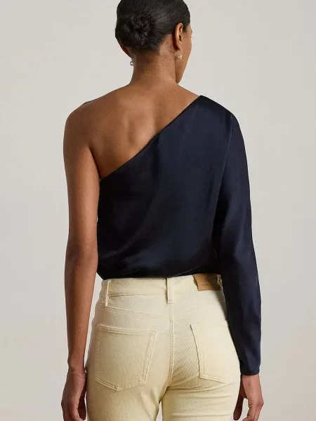 Блузка Lauren Ralph Lauren однотонна синій