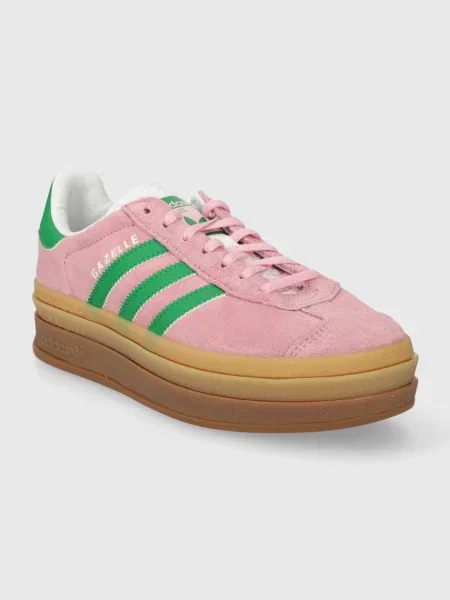Замшеві кросівки adidas Originals Gazelle Bold рожевий