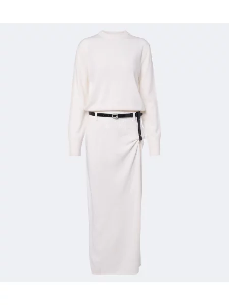 Cu centură rochie Coperni de lână alb