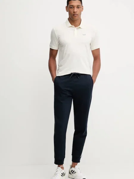 Однотонное поло Ea7 Emporio Armani бежевое