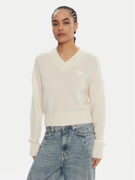 HUGO Pulover Scutie_B Écru