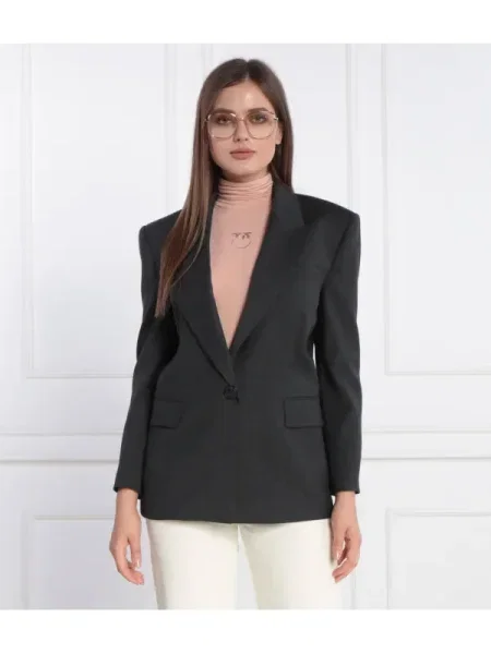 Pinko De lână sacou gri