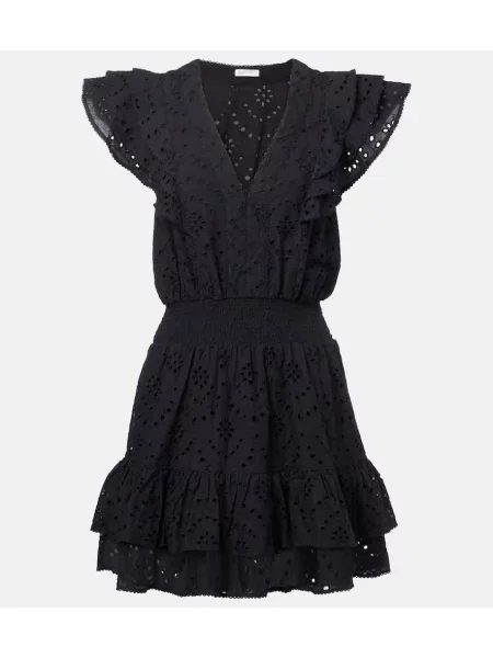 Rochie Poupette St Barth cu volane negru