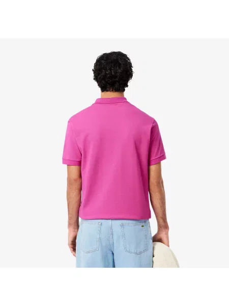 Lacoste Koszulka Polo Classic Fit Original Piqué różowa