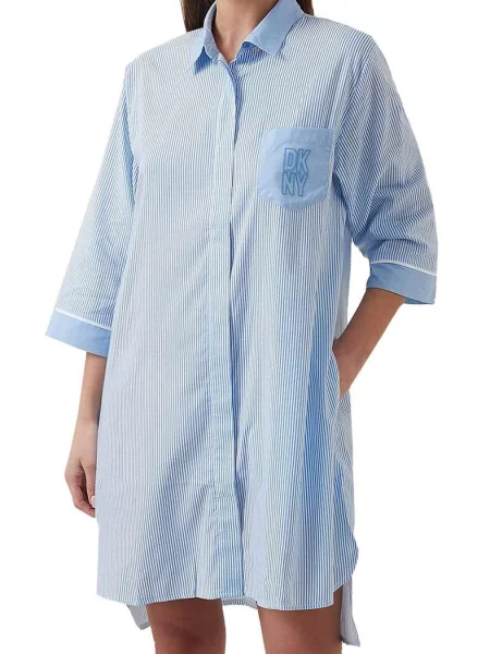 Легкое домашнее платье-рубашка