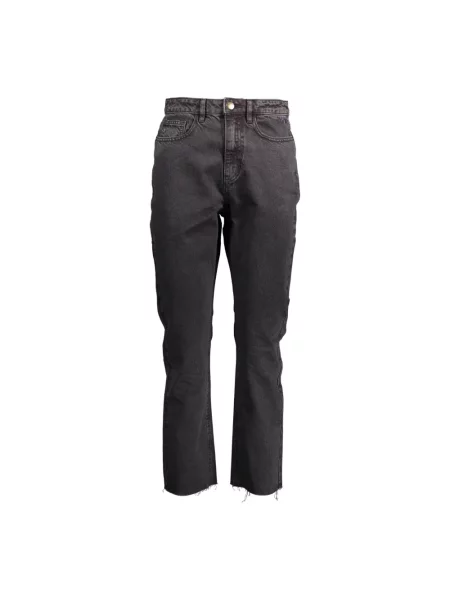 Jeansy Desigual o krotszym kroju czarne